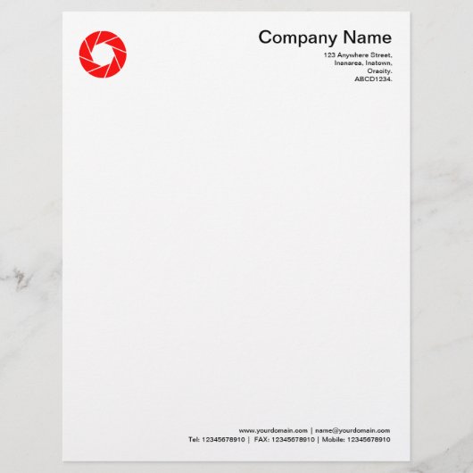 En-tête De Lettre Customisée Ouverture - Rouge (Devant)