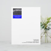 En-tête De Lettre Customisée Panneau photo - Bleu - Machine à écrire (Debout devant)