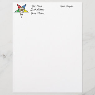 En-tête De Lettre Customisée Papeterie d'étoile d'OES