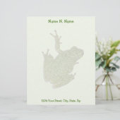 En-tête De Lettre Customisée Papier en-tête grenouille verte (Debout devant)