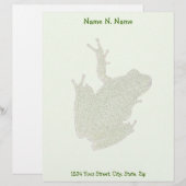 En-tête De Lettre Customisée Papier en-tête grenouille verte (Devant / Derrière)