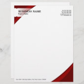 En-tête De Lettre Customisée Professionnel Rouge (Devant / Derrière)