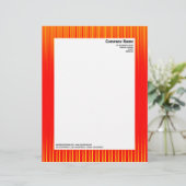 En-tête De Lettre Customisée Rayons - Rouge et Jaune (Debout devant)