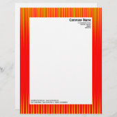 En-tête De Lettre Customisée Rayons - Rouge et Jaune (Devant / Derrière)