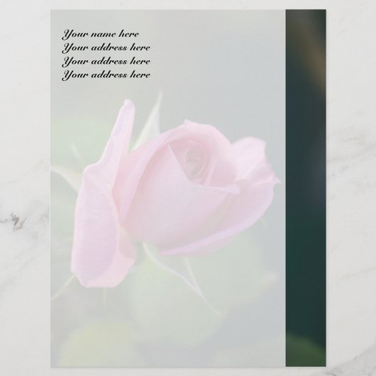En-tête De Lettre Customisée Rose rose (Devant)
