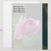 En-tête De Lettre Customisée Rose rose (Devant / Derrière)