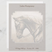 En-tête De Lettre Customisée Sepia Brown (Devant / Derrière)