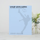 En-tête De Lettre Customisée silhouette de football (Debout devant)