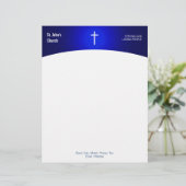 En-tête De Lettre Customisée Symbole croisé religieux chrétien (Debout devant)