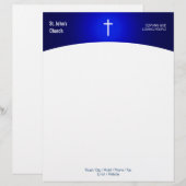 En-tête De Lettre Customisée Symbole croisé religieux chrétien (Devant / Derrière)