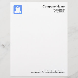 En-tête De Lettre Customisée Symbole de livraison - Bleu bébé