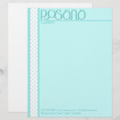 En-tête De Lettre Customisée Tête de lettre bleue de Rosana (Devant / Derrière)