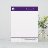 En-tête De Lettre Customisée Tête et pied - violet profond (Debout devant)