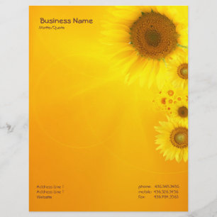 En-tête De Lettre Customisée Tournesol