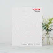 En-tête De Lettre Customisée Vortex - Blanc à gris (Debout devant)