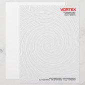 En-tête De Lettre Customisée Vortex - Blanc à gris (Devant / Derrière)