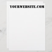 En-tête De Lettre Customisée YourWebSite.com (Devant / Derrière)