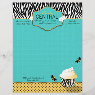 En-tête de lettre d'abeille d'anniversaire