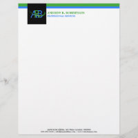 En-tête de lettre d'affaires à monogramme Swoosh r