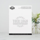 En-tête de lettre d'affaires de base avec WATERMAR (Debout devant)