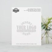 En-tête de lettre d'affaires de base avec WATERMAR (Debout devant)