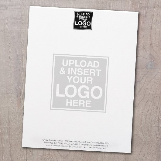 En-tête de lettre d'affaires de base avec WATERMAR