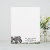 En-tête de lettre d'affaires de tracteur (Debout devant)