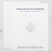 En-tête de lettre d'affaires juridique (Devant / Derrière)