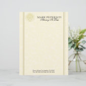 En-tête De Lettre Damas monochromatiques Procureur En Droit (Debout devant)