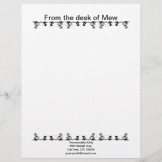 En-tête De Lettre Dandelion de chat cosmique