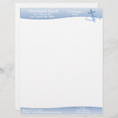 En-tête de lettre de bleu de simplicité (Devant / Derrière)