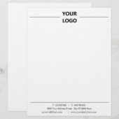 En-tête de lettre de bureau professionnel personna (Devant / Derrière)