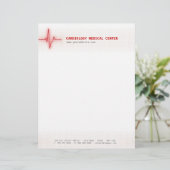 En-tête de lettre de cardiologie de signal de (Debout devant)