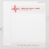 En-tête de lettre de cardiologie de signal de (Devant / Derrière)