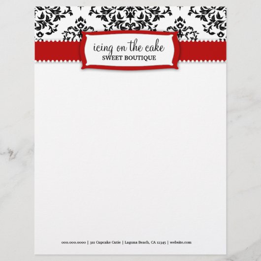 En-tête de lettre de cerise de la cerise sur le (Devant)