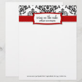 En-tête de lettre de cerise de la cerise sur le (Devant / Derrière)