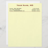 En-tête de lettre de clinique (toile blanche) (Devant / Derrière)