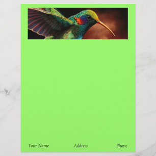 En-tête de lettre de colibri