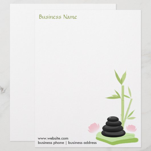 En-tête de lettre de conception de zen (Devant / Derrière)