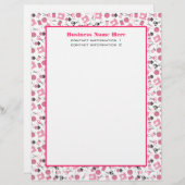 En-tête de lettre de couture rose (Devant / Derrière)