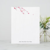 En-tête de lettre de fleurs de cerisier de Sakura (Debout devant)