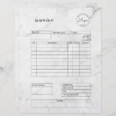 En-tête de lettre de la facture de marbre pour les (Devant / Derrière)