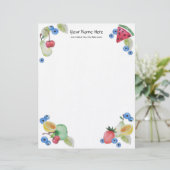 En-tête de lettre de lin aux fruits d'été (Debout devant)