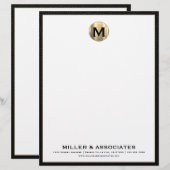 En-tête de lettre de luxe Monogramme personnalisé (Devant / Derrière)