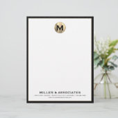 En-tête de lettre de luxe Monogramme personnalisé (Debout devant)