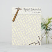 En-tête de lettre de marteau et de clous (Debout devant)