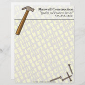 En-tête de lettre de marteau et de clous (Devant / Derrière)