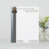 En-tête de lettre de médecin d'élégance d'affaires (Debout devant)