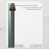 En-tête de lettre de médecin d'élégance d'affaires (Devant / Derrière)