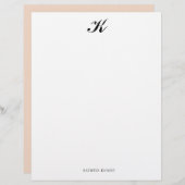 En-tête de lettre de monogramme classique (Devant / Derrière)